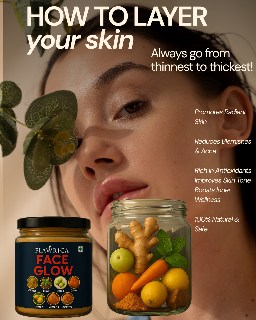 Beige Simple Skincare Steps Instagram Post